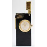 A Swiss made gas roller lighter with Ilona 17 jewel watch, 59mm, Watch in working order