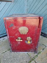 A Grove & Sons Defiance fire safe, one key, 51 x 51 x 67cm, please note this is VERY HEAVY