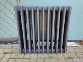 An Ideal cast iron 11 division radiator, 73 x 72cm