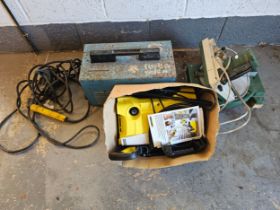 A Turbo Weld 8 4KW 240V welder, sold as seen, a Karcher Compact K2 power washer, unused, and a