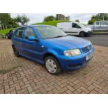 2001 VW POLO, 1390cc. Registration number Y814UKM. VIN number WVWZZZ6NZ1Y259513. Property of a