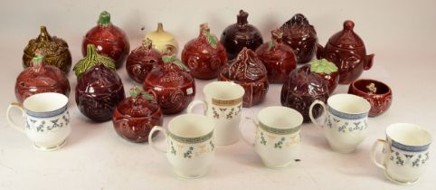 A large collection of primarily Sylvac lidded condiment pots, circa 1970s (2)