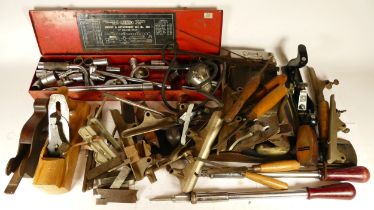 A collection of early 20th century and later carpenters hand tools, to include multi planes,