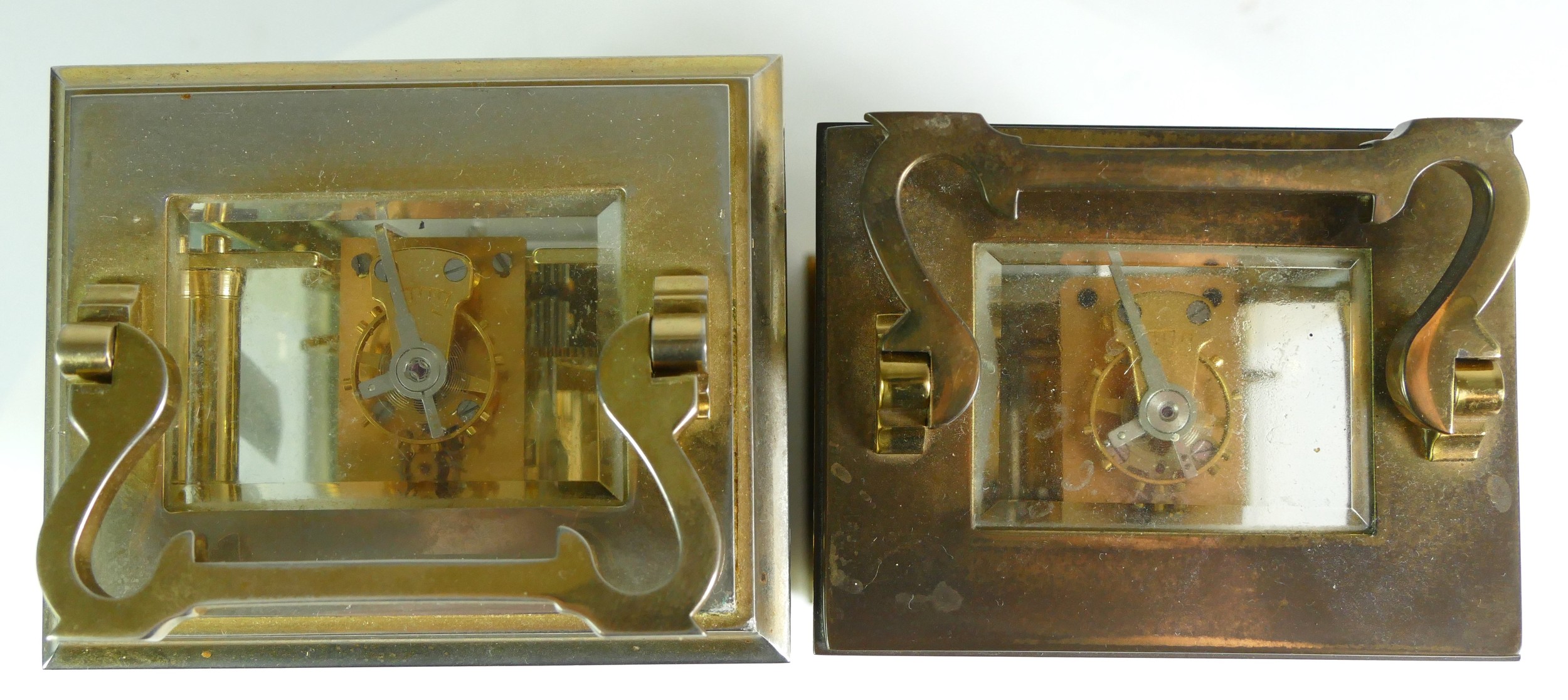 A 1970s brass 8 day carriage clock, commemorating the Queens' Silver Jubilee, together with a - Image 2 of 4