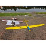 SebArt Shark S 30E (White/Red Version) ARTF and a Baracuda aircraft, wingspan 300cm, no engines or