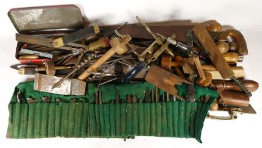 A collection of early 20th century and later carpenters hand tools, to include multi planes,