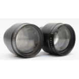 A pair of Dallmeyer Super-Six Anastigmat 5" f1.9 lenses, equivalent to a 127mm focal length,