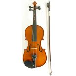 A Stentor student ST violin, cased with bow.