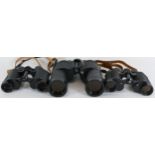 Carl Zeiss Jena, assorted binoculars to include a pair of 6nu4 8x30 USSR Binoculars, a Carl Zeiss