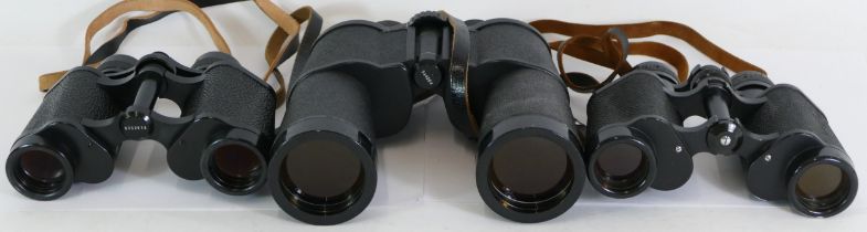 Carl Zeiss Jena, assorted binoculars to include a pair of 6nu4 8x30 USSR Binoculars, a Carl Zeiss