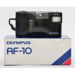 A Olympus AF-10 35mm film camera with original box