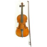 Berini, Marcus c.1920, a bow signed, together with a one piece violin, Antonius Stradivarius