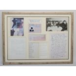 A framed collection of Stuart Sutcliffe 'The Beatles Era' memorabilia, Ltd edition 196/4,995,