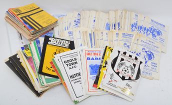 A collection of Goole Town Utd AFC programmes, circa 1970s-80s, together with a folder & contents of