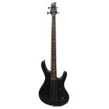 A Ibanez Ergodyne bass guitar, twin Ibanez pickups, black colourway, matt finish, 27inch neck length