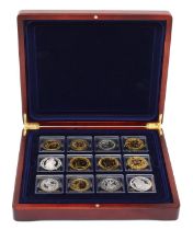 The Millionaires Collection, a cased set of thirty six commemorative silver proof coins.