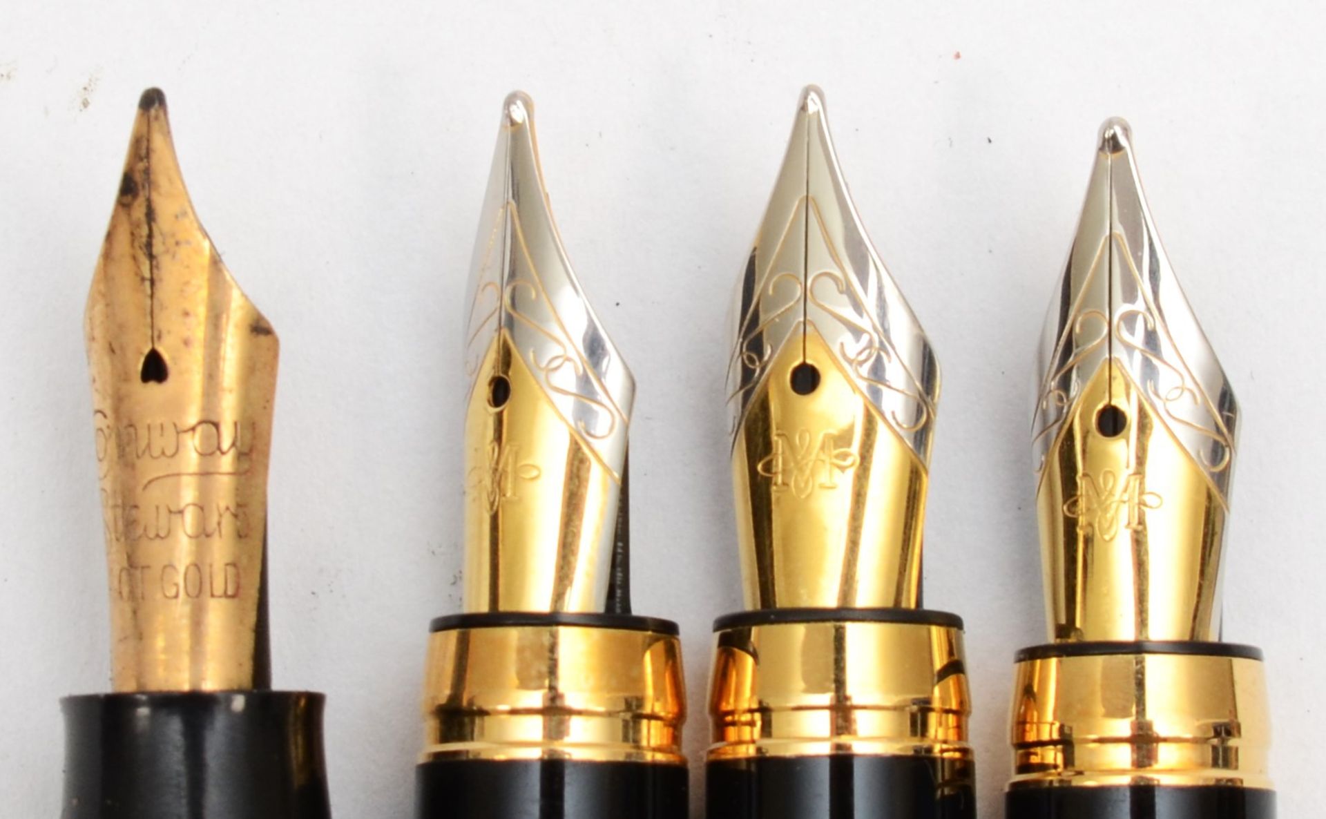 A Conway Stewart fountain pen with 14k gold nib with a matching propelling pencil, cased and three - Image 4 of 4