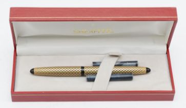 Sheaffer, a boxed gold plated fountain pen, 13.5cm.