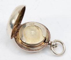 George V silver sovereign case, Birmingham 1912, 21gm.