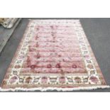 A Fibressa cream and pick ground floral carpet, 280 x 420cm, ex stock.