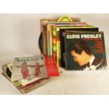 A collection of vinyl LP's to include Elvis Presley's 'Easy come, Easy go', Glen Miller and more