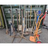 A quantity of garden tools and equipment
