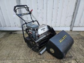 An Allett Buffalo 27 petrol cylinder lawn mower, last service 2019, price new £7650 inc vat