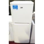 A Beko freestanding fridge/freezer, H136, W54, D54.