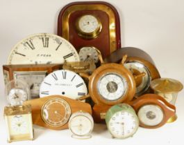 A collection of mid 20th century and later clocks, to include mantel clocks, carriage clocks, desk