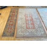An Ikea Turkish Milas wool carpet, 200x300cm , together with a wool runner, 290x80cm. (2)