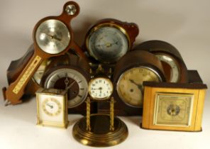 A collection of mid 20th century and later clocks, to include mantel clocks, carriage clocks, desk