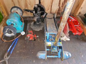 2 x Trolley Jacks and other tools.