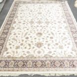 An Antigua cream and brown floral carpet, 384 x 280cm, ex stock.