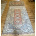 An Ikea Turkish Milas wool carpet, 300x200cm, together with a smaller example, 210x120cm (2)