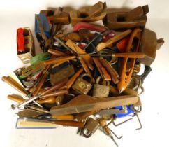 A collection of early 20th century and later carpenters hand tools, in three boxes. (3)