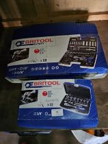 A Britool 98 piece socket set, A Britool 22 piece socket set. Both unused.