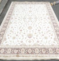 A Modern cream and brown ground floral carpet, 430 x 278cm, ex stock.