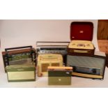 A collection of seven vintage radios, circa 1930s-80s, makers to include- His masters voice,