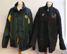 A contemporary Team Lotus waterproof jacket, size XXL, together with a contemporary Silkolene Racing