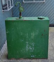 A Castrol green oil dispenser, 92 x 92 x 31cm