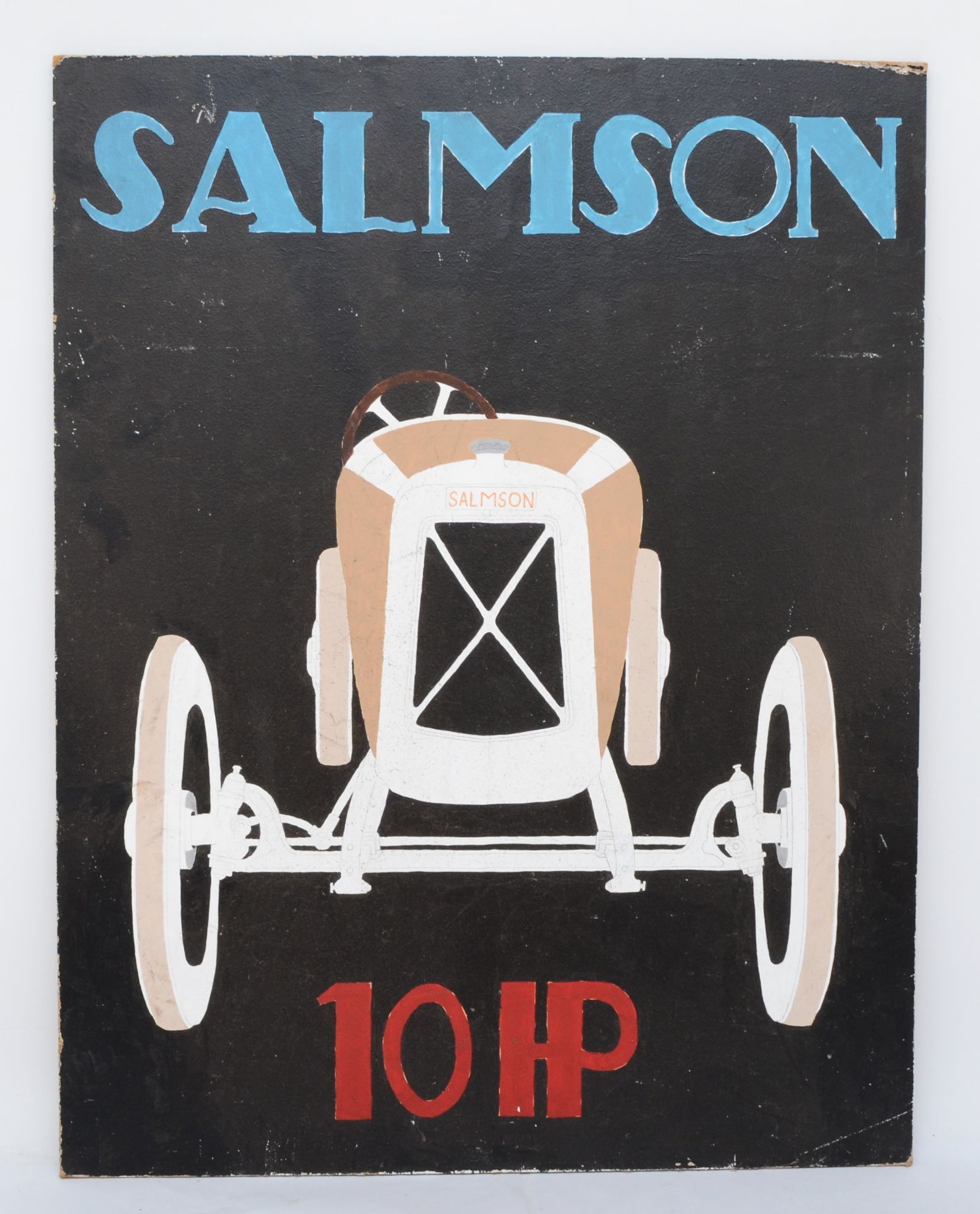 A painted MDF Salmson sign, 80 x 62, a Rudge-Whitworth sign 60 x 47cm and a Brookes Saddles sign, 50 - Image 2 of 7