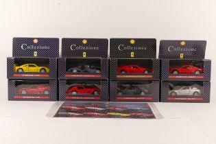 A set of eight boxed Shell Cellezione model Ferrari's comprising of 348TS, F40, 456GT, F50,