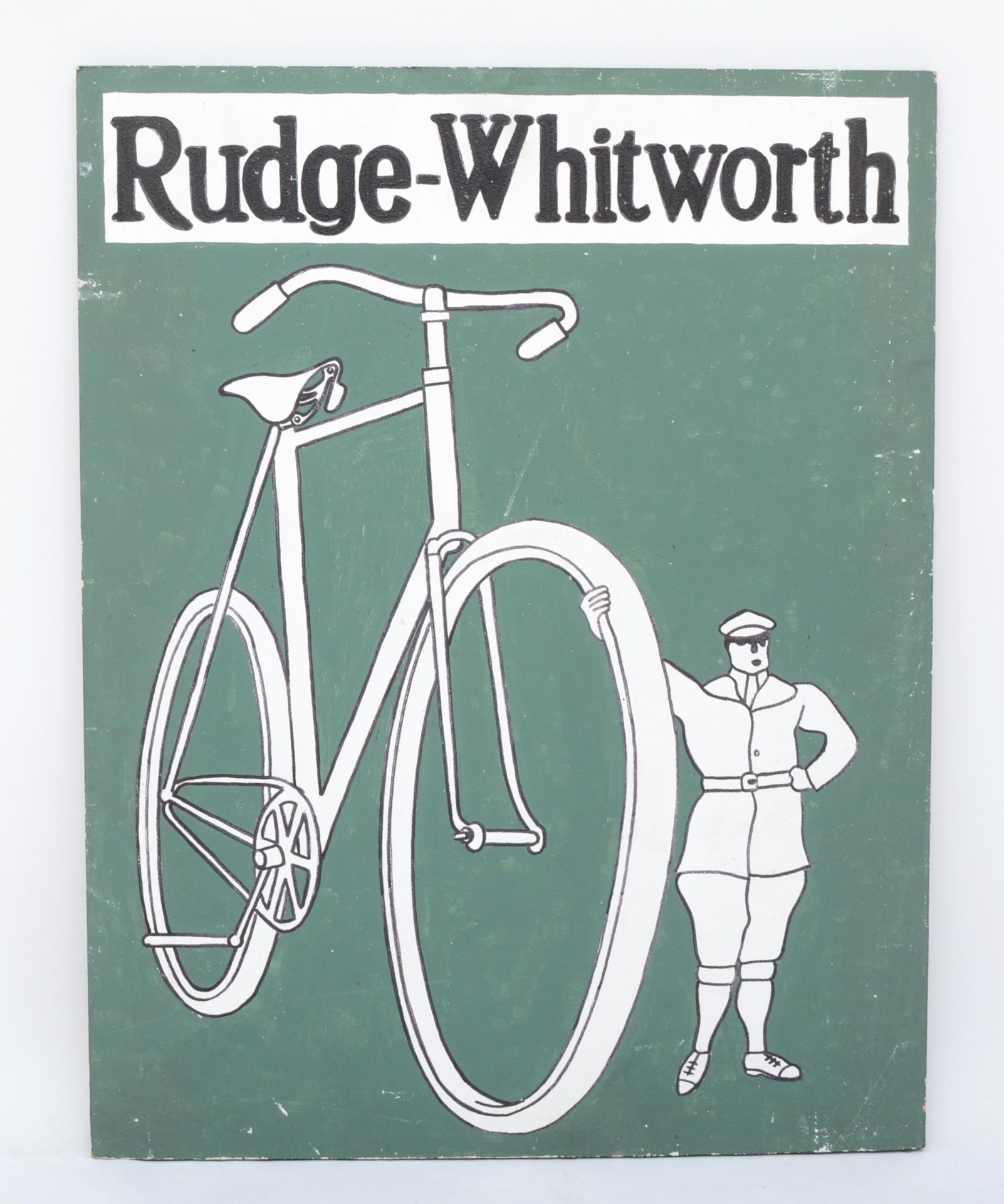 A painted MDF Salmson sign, 80 x 62, a Rudge-Whitworth sign 60 x 47cm and a Brookes Saddles sign, 50 - Image 4 of 7