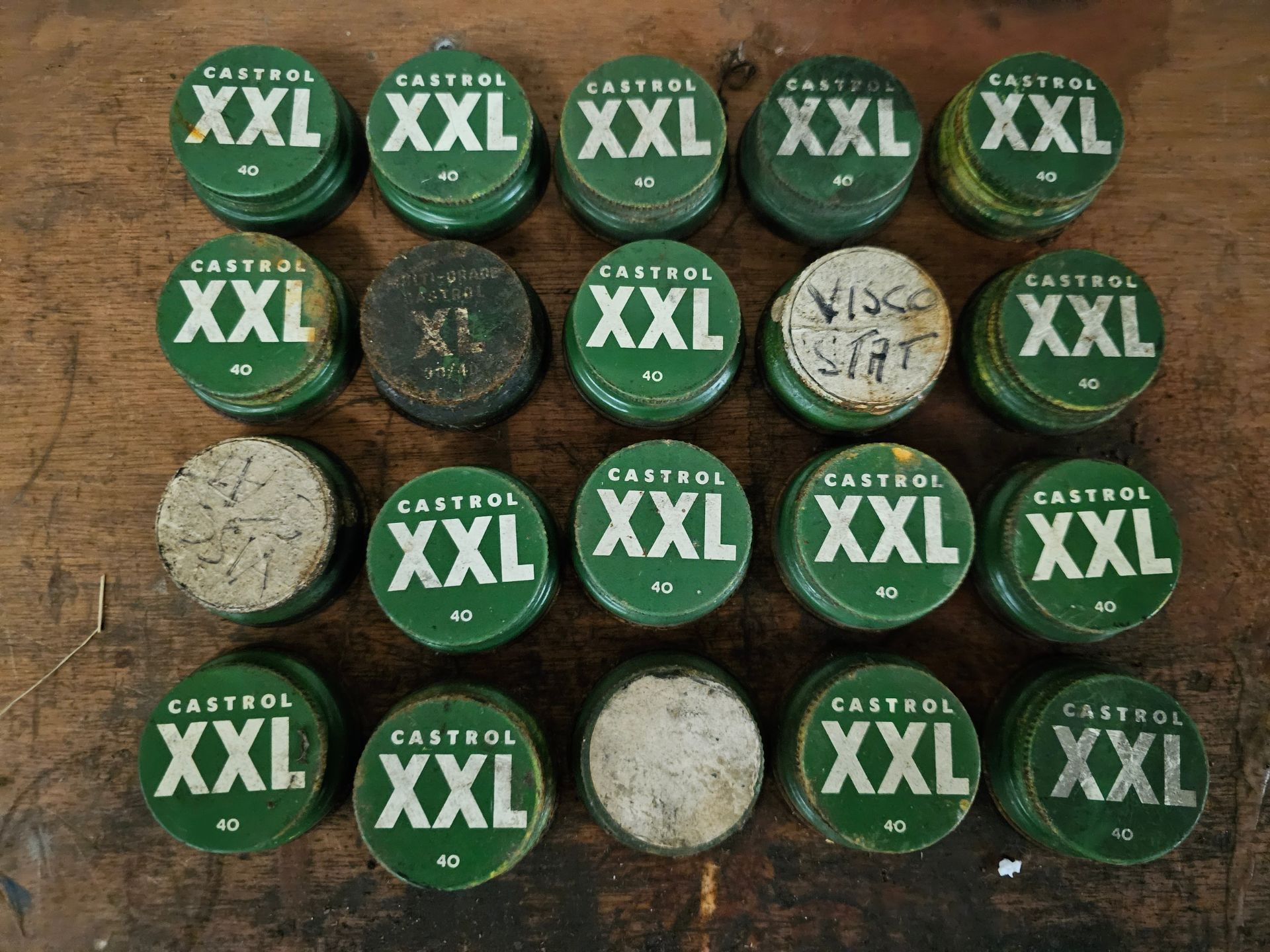 20 Castrol XXL one pint glass bottle caps