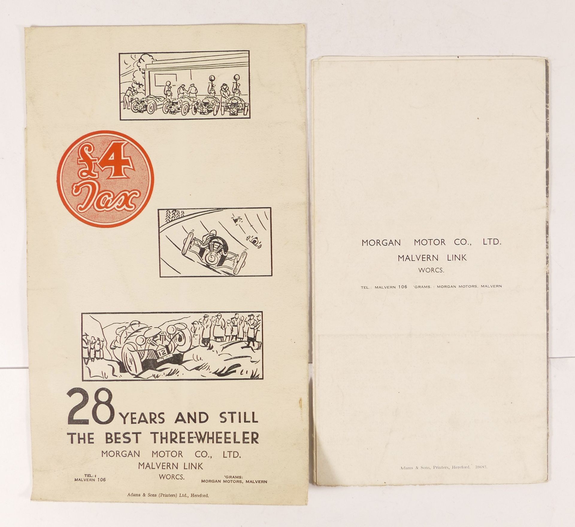 Two 1930's Morgan three wheeler sales brochures - Image 2 of 2