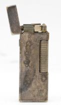 Dunhill, A silver plated gas lighter, 6.5 x 2.5, No 726982.