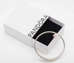 Pandora, a silver graduating bangle, 74mm, 40gm.