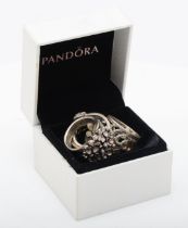 Pandora, six silver rings, 22gm.