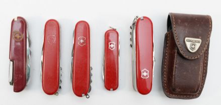 Victorinox, four Swiss army knifes and another example.