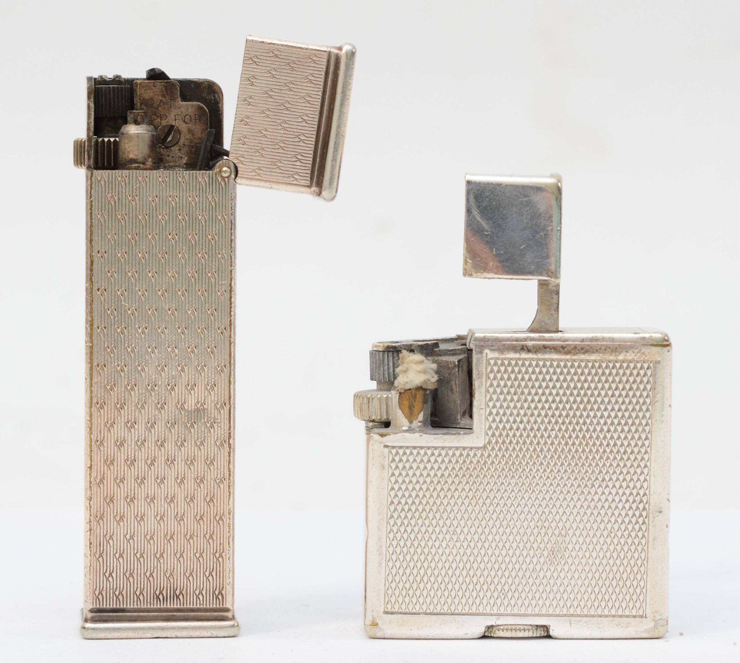 Dunhill, A silver plated petrol 'Cartier-Licence' rectangular lighter, 6.5cm, together with - Image 3 of 4